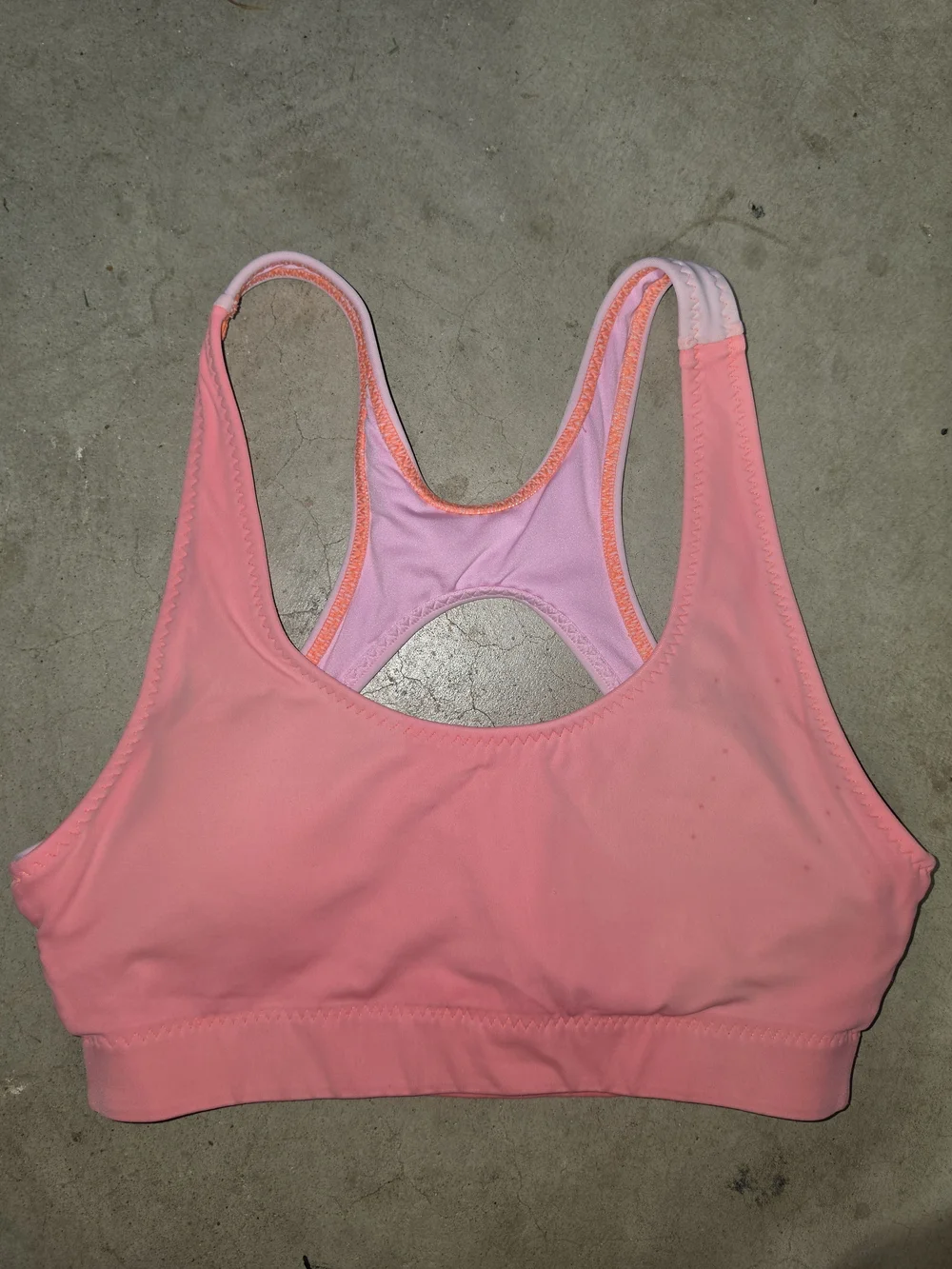 Fabletics Women's Coral Pink Racerback Swim Top